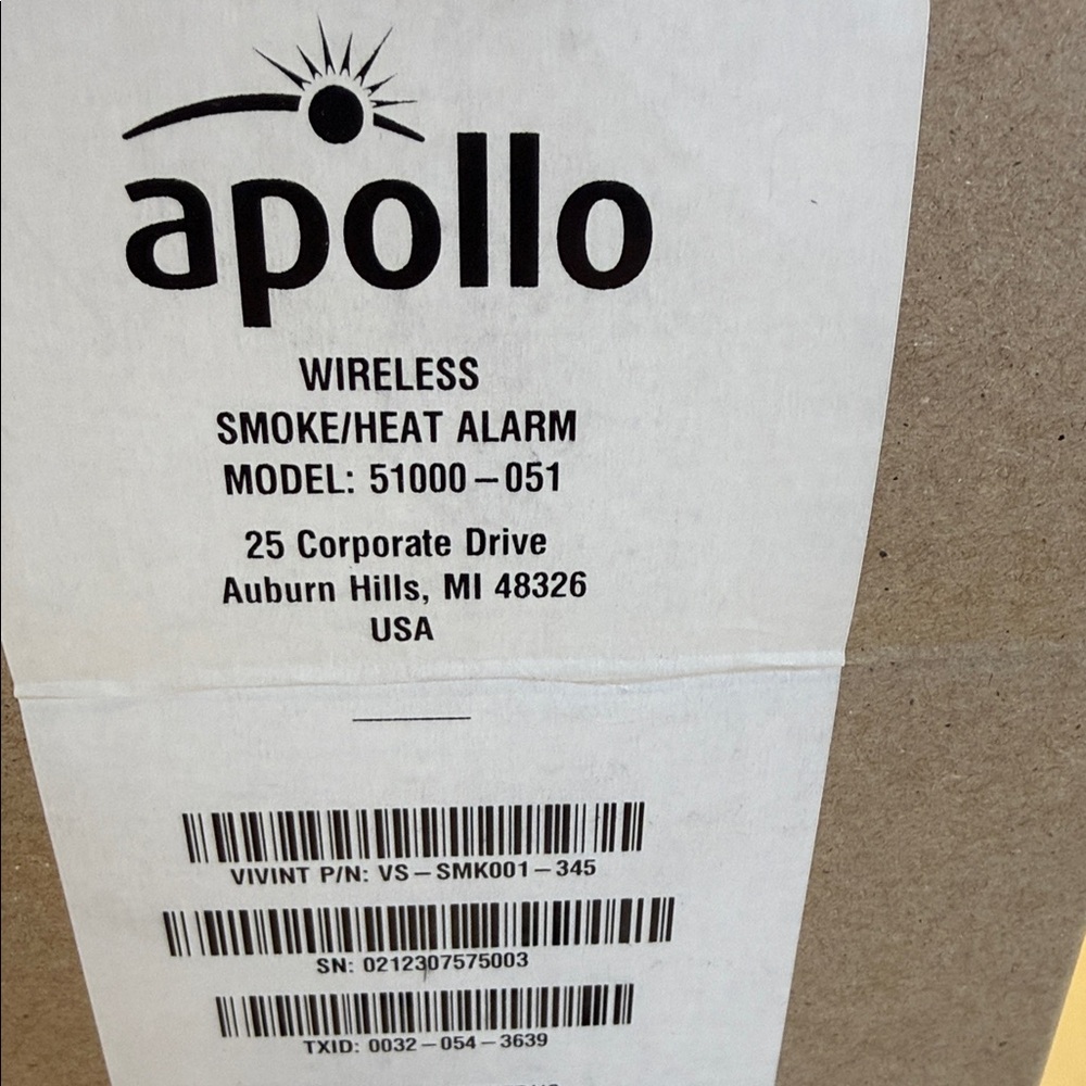 Apollo Wireless Smoke/Heat Alarm - White - Picture 3 of 3